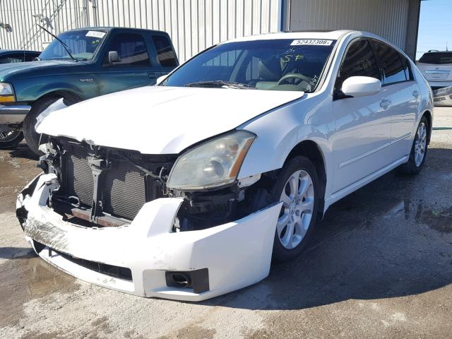 1N4BA41E57C842371 - 2007 NISSAN MAXIMA SE WHITE photo 2