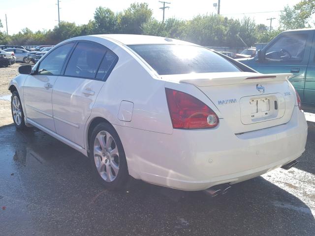 1N4BA41E57C842371 - 2007 NISSAN MAXIMA SE WHITE photo 3