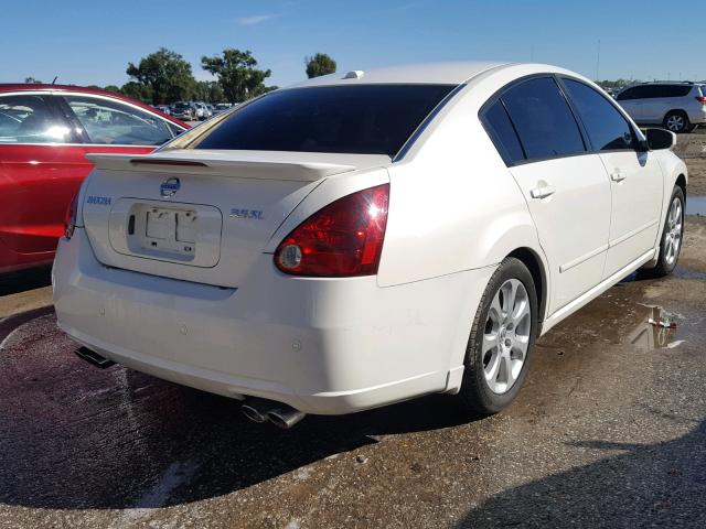 1N4BA41E57C842371 - 2007 NISSAN MAXIMA SE WHITE photo 4