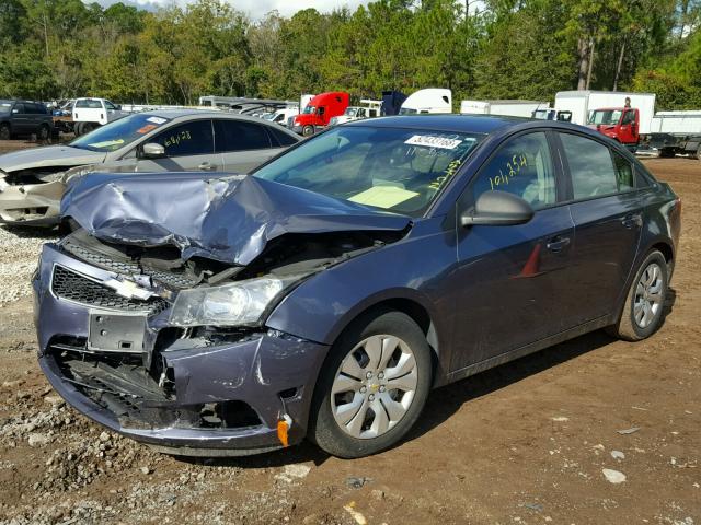 1G1PA5SG2D7119032 - 2013 CHEVROLET CRUZE LS GRAY photo 2