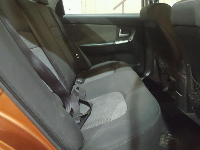 KNAFE121985013011 - 2008 KIA SPECTRA EX ORANGE photo 6