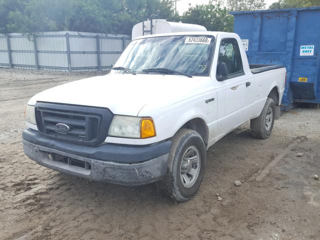 1FTYR11U45PA97539 - 2005 FORD RANGER WHITE photo 2