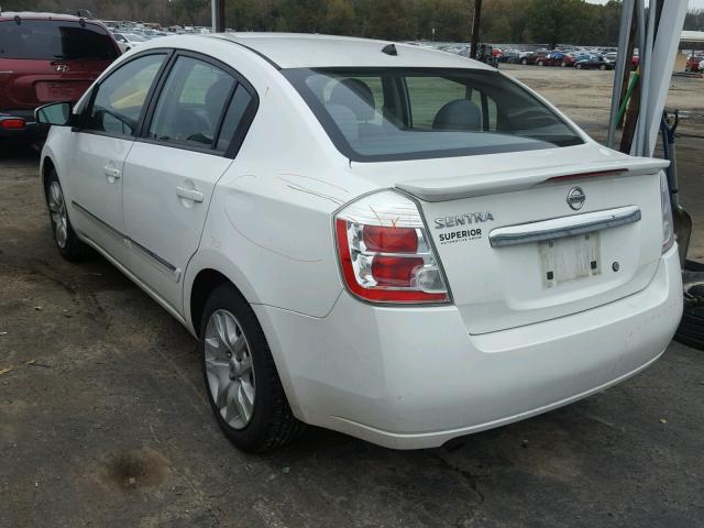 3N1AB6AP0BL700199 - 2011 NISSAN SENTRA 2.0 WHITE photo 3