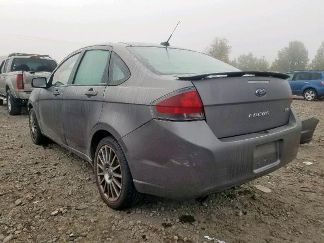 1FAHP3GN1BW121711 - 2011 FORD FOCUS SES GRAY photo 3