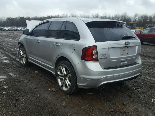 2FMDK4AK2BBA03661 - 2011 FORD EDGE SPORT SILVER photo 3