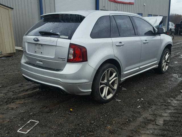 2FMDK4AK2BBA03661 - 2011 FORD EDGE SPORT SILVER photo 4