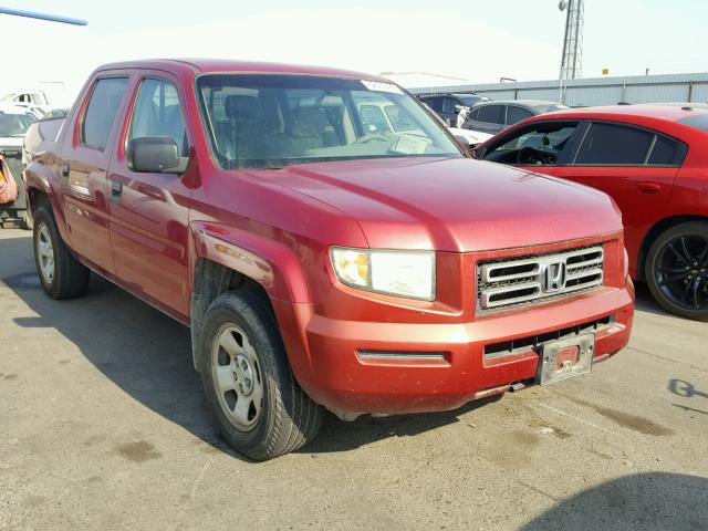 2HJYK162X6H552875 - 2006 HONDA RIDGELINE RED photo 1