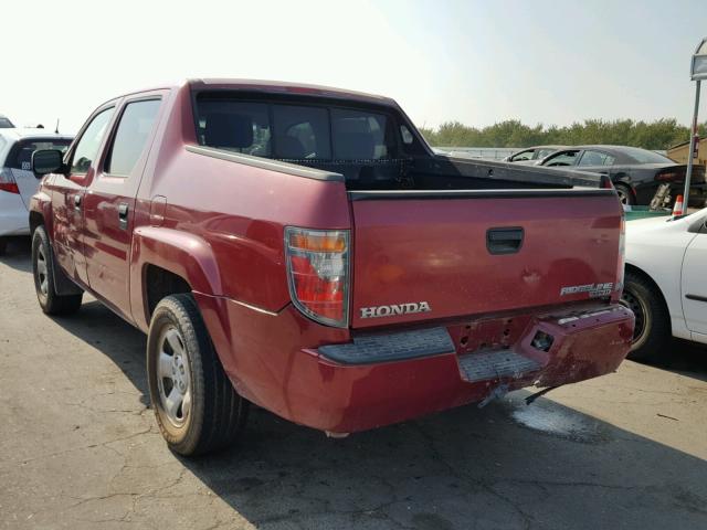 2HJYK162X6H552875 - 2006 HONDA RIDGELINE RED photo 3