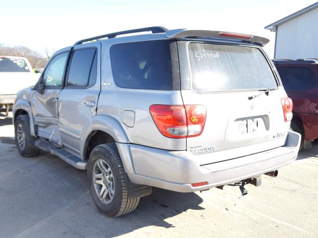 5TDBT48A25S251871 - 2005 TOYOTA SEQUOIA LI SILVER photo 3