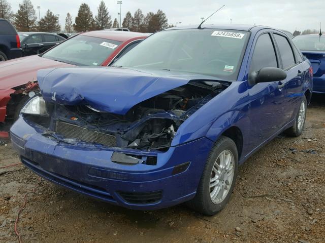 1FAFP34N46W233257 - 2006 FORD FOCUS ZX4 BLUE photo 2