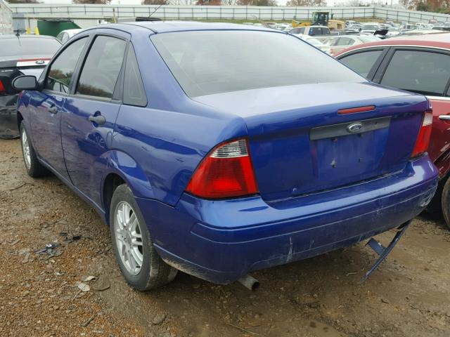 1FAFP34N46W233257 - 2006 FORD FOCUS ZX4 BLUE photo 3