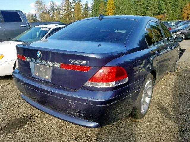 WBAGL63482DP61262 - 2002 BMW 745 I BLUE photo 4