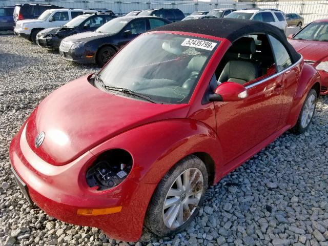 3VWRF31Y79M410345 - 2009 VOLKSWAGEN NEW BEETLE 红色 照片 2