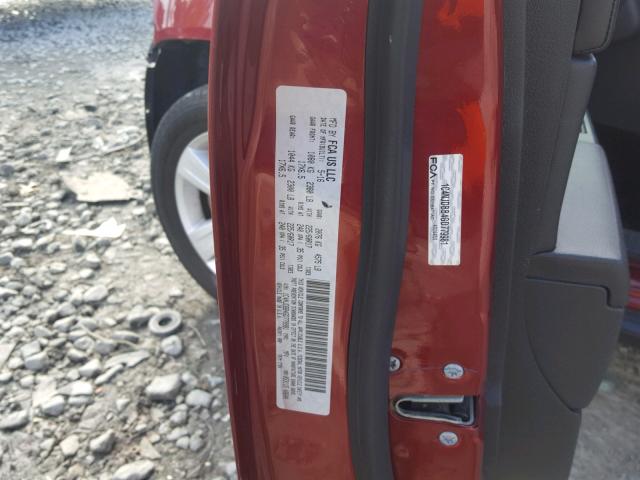 1C4NJDBB4GD779981 - 2016 JEEP COMPASS SP წითელი ფოტო 10