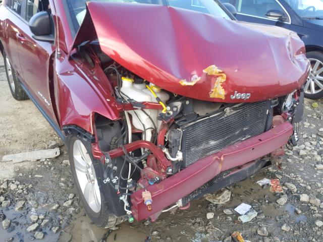 1C4NJDBB4GD779981 - 2016 JEEP COMPASS SP წითელი ფოტო 9