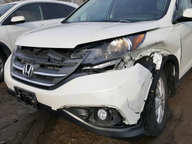 5J6RM4H79EL053008 - 2014 HONDA CR-V EXL WHITE photo 9