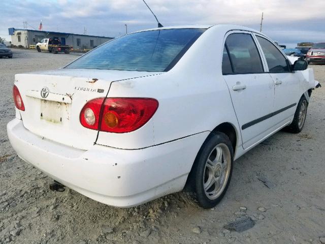 1NXBR32E93Z021334 - 2003 TOYOTA COROLLA CE WHITE photo 4