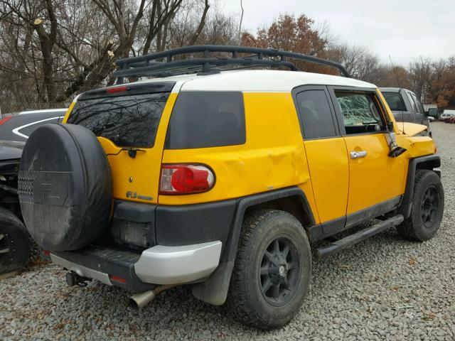 JTEBU11F170077276 - 2007 TOYOTA FJ CRUISER YELLOW photo 4