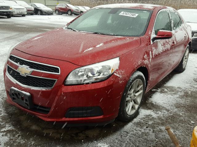 1G11D5RR6DF119528 - 2013 CHEVROLET MALIBU 1LT მუქწითელი ფოტო 2