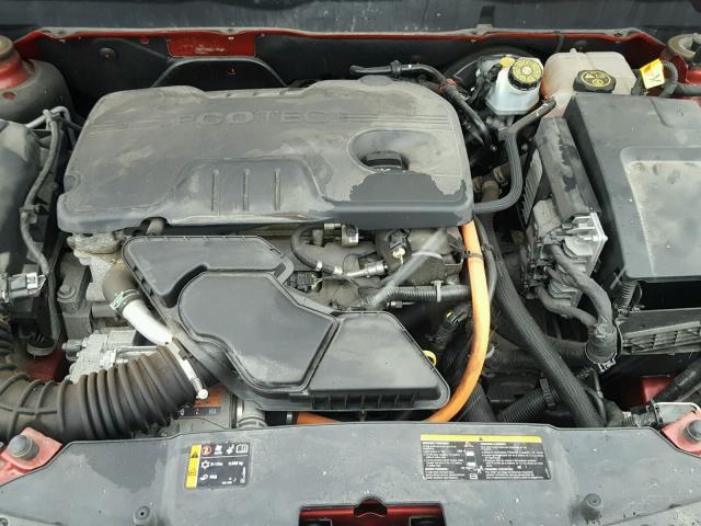1G11D5RR6DF119528 - 2013 CHEVROLET MALIBU 1LT მუქწითელი ფოტო 7