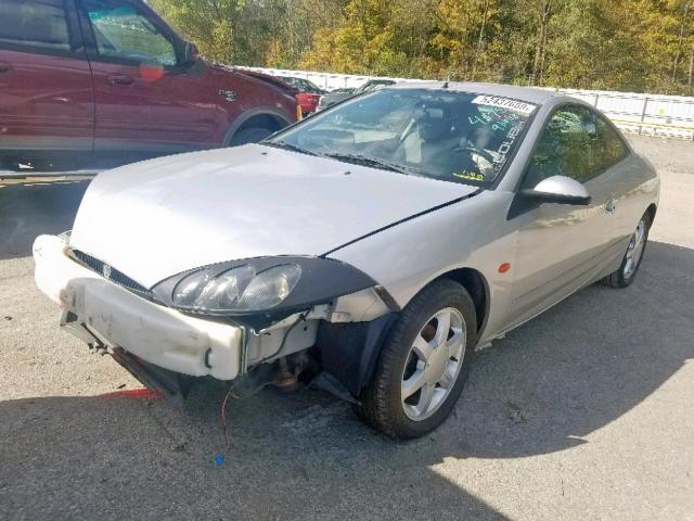 1ZWFT61L9X5635320 - 1999 MERCURY COUGAR V6 SILVER photo 2