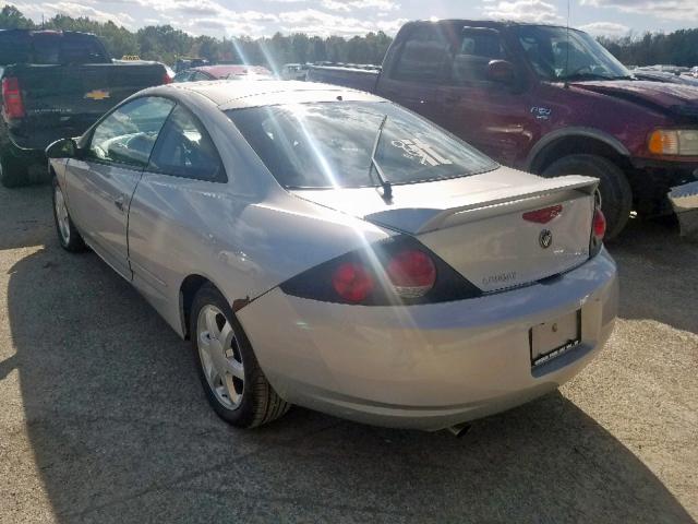 1ZWFT61L9X5635320 - 1999 MERCURY COUGAR V6 SILVER photo 3