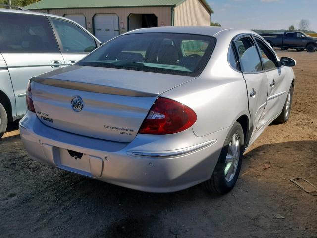 2G4WD532851277835 - 2005 BUICK LACROSSE C SILVER photo 4