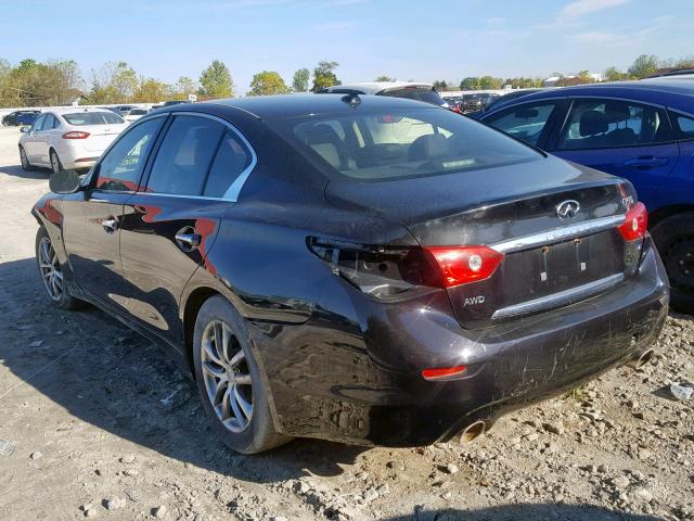 JN1BV7AR5EM703726 - 2014 INFINITI Q50 BASE BLACK photo 3