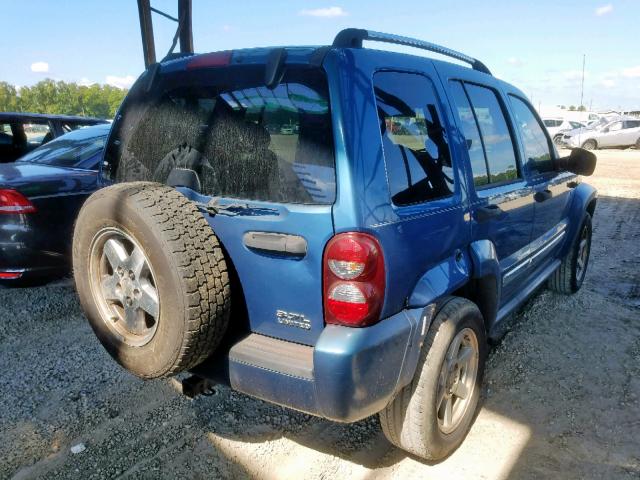 1J4GK58K15W513820 - 2005 JEEP LIBERTY LI BLUE photo 4