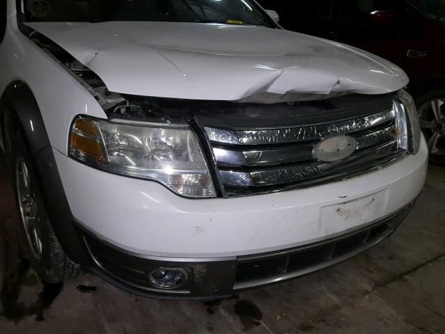 1FMDK02W78GA43391 - 2008 FORD TAURUS X S WHITE photo 9