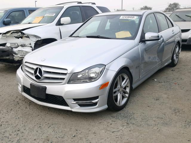 WDDGF4HB1DA742276 - 2013 MERCEDES-BENZ C 250 SILVER photo 2