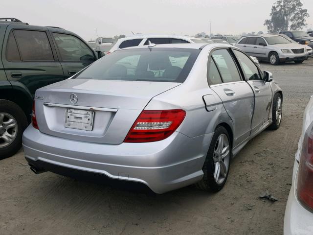 WDDGF4HB1DA742276 - 2013 MERCEDES-BENZ C 250 SILVER photo 4