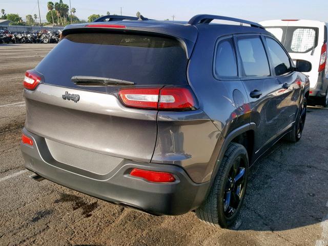 1C4PJLAB4HW508770 - 2017 JEEP CHEROKEE S CHARCOAL photo 4