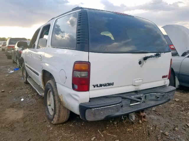 1GKEK13Z72J258730 - 2002 GMC YUKON WHITE photo 3