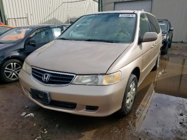 5FNRL18952B012656 - 2002 HONDA ODYSSEY EX GOLD photo 2