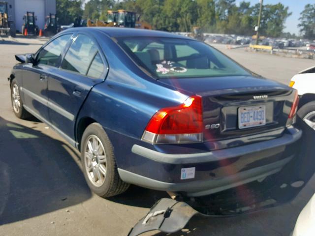 YV1RS61T042399431 - 2004 VOLVO S60 BLUE photo 3