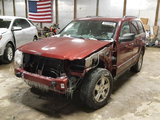 1J8GR48K67C513482 - 2007 JEEP GRAND CHER MAROON photo 2