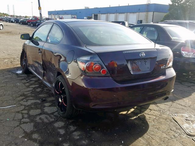 JTKDE3B75A0319340 - 2010 TOYOTA SCION TC 勃艮第红 照片 3