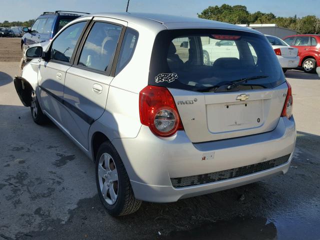 KL1TD6DE0BB180475 - 2011 CHEVROLET AVEO LS SILVER photo 3