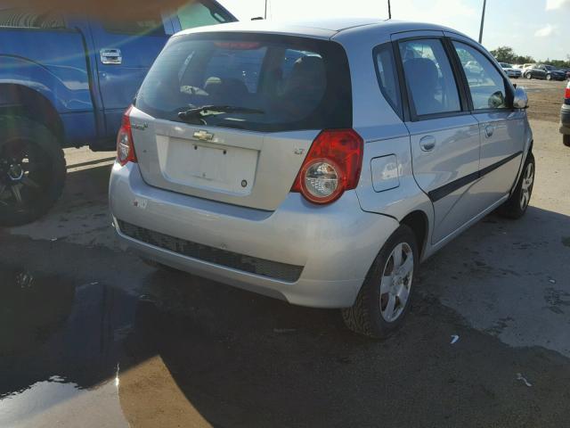 KL1TD6DE0BB180475 - 2011 CHEVROLET AVEO LS SILVER photo 4