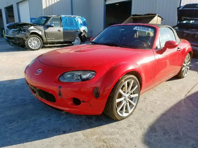 JM1NC25F280142898 - 2008 MAZDA MX-5 MIATA RED photo 2