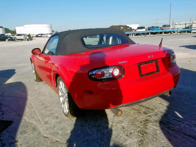 JM1NC25F280142898 - 2008 MAZDA MX-5 MIATA RED photo 3