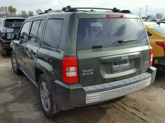 1J8FF48W37D418329 - 2007 JEEP PATRIOT LI GREEN photo 3