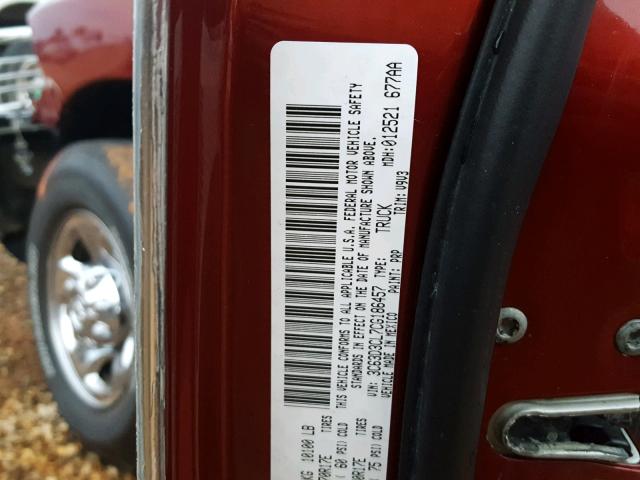 3C63D3CL7CG186457 - 2012 DODGE RAM 3500 S RED photo 10