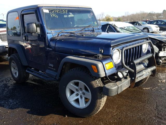 1J4FA49S73P367261 - 2003 JEEP WRANGLER / BLUE photo 1