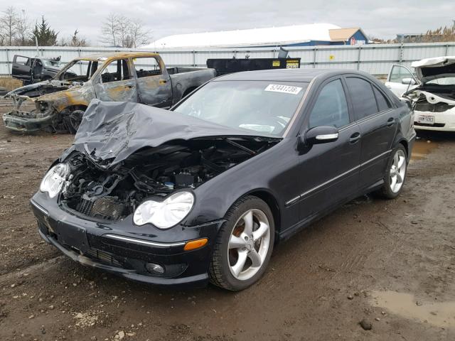 WDBRF40J65A817575 - 2005 MERCEDES-BENZ C 230K SPO BLACK photo 2