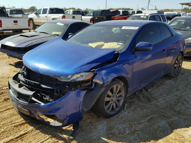 KNAFW6A30D5655639 - 2013 KIA FORTE SX BLUE photo 2