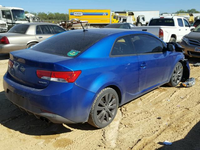 KNAFW6A30D5655639 - 2013 KIA FORTE SX BLUE photo 4