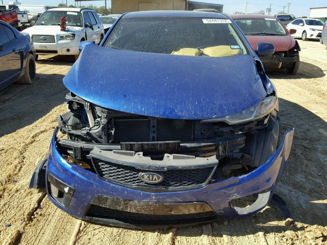 KNAFW6A30D5655639 - 2013 KIA FORTE SX BLUE photo 9