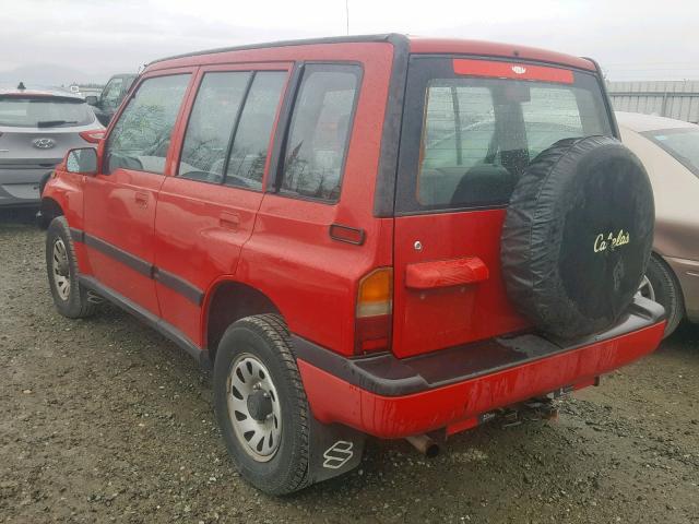 2S3TD03V7V6402123 - 1997 SUZUKI SIDEKICK J RED photo 3